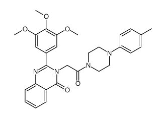 3-[2-[4-(4-methylphenyl)piperazin-1-yl]-2-oxoethyl]-2-(3,4,5-trimethoxyphenyl)quinazolin-4-one Structure