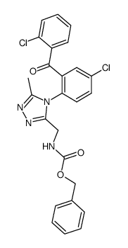 2',5-dichloro-2-[3-[[(benzyloxycarbonyl)amino]methyl]-5-methyl-4H-1,2,4-triazol-4-yl]benzophenone Structure