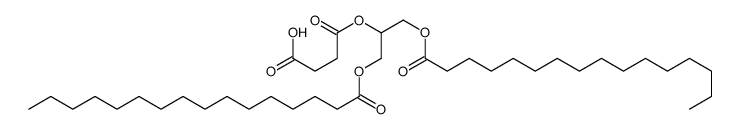 Butanedioic acid, mono(2-((1-oxohexadecyl)oxy)-1-(((1-oxohexadecyl)oxy )methyl)ethyl) ester Structure