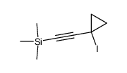 1-iodo-1-[(trimethylsilyl)ethynyl]cyclopropane结构式