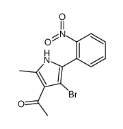 1-(4-bromo-2-methyl-5-(2-nitrophenyl)-1H-pyrrol-3-yl)ethan-1-one结构式