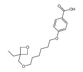 4-[6-[(3-ethyloxetan-3-yl)methoxy]hexoxy]benzoic acid Structure
