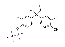 4-{1-[4-(tert-butyl-dimethylsilyloxy)-3-methylphenyl]-1-ethylpropyl}-2-methylphenol结构式