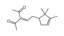 3-[2-(2,2,3-trimethylcyclopent-3-en-1-yl)ethylidene]pentane-2,4-dione结构式