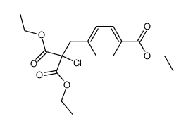 (4-ethoxycarbonyl-benzyl)-chloro-malonic acid diethyl ester结构式