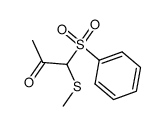 1-benzenesulfonyl-1-methylsulfanyl-acetone结构式