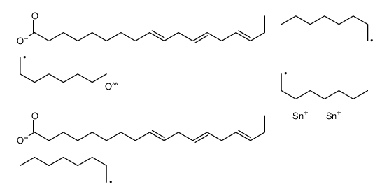 (9Z,12Z,15Z)-1,3-bis(octadeca-9,12,15-trienoyloxy)-1,1,3,3-tetraoctyldistannoxane结构式
