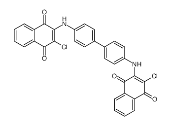 3,3'-dichloro-2,2'-biphenyl-4,4'-diyldiamino-di-[1,4]naphthoquinone Structure