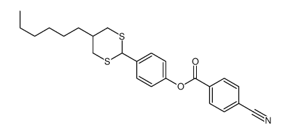 [4-(5-hexyl-1,3-dithian-2-yl)phenyl] 4-cyanobenzoate结构式