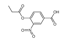 3-nitro-4-propionyloxybenzoic acid结构式