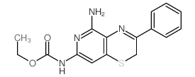 Carbamic acid, (5-amino-3-phenyl-2H-pyrido[4,3-b]-1, 4-thiazin-7-yl)-, ethyl ester结构式