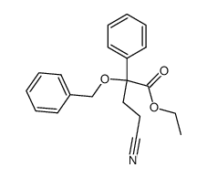 ethyl 4-cyano-2-(benzyloxy)-2-phenylbutyrate Structure