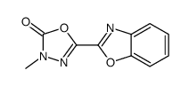 5-(1,3-benzoxazol-2-yl)-3-methyl-1,3,4-oxadiazol-2-one结构式