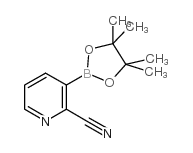 3-(4,4,5,5-四甲基-1,3,2-二氧硼杂环戊烷-2-基)吡啶-2-甲腈结构式