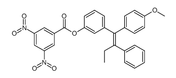3-(1-(4-methoxyphenyl)-2-phenylbut-1-en-1-yl)phenyl 3,5-dinitrobenzoate Structure