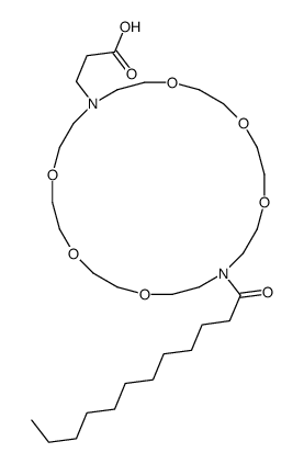 3-(22-dodecanoyl-1,4,7,13,16,19-hexaoxa-10,22-diazacyclotetracos-10-yl)propanoic acid Structure