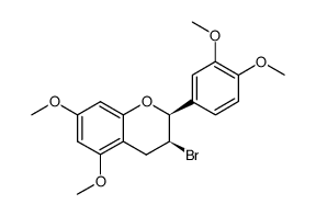 cis-3-bromo-3',4',5,7-tetramethoxyflavan Structure
