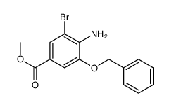 3-苄氧基-4-氨基-5-溴苯甲酸甲酯结构式