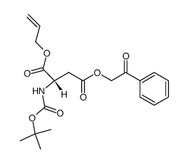 N-tert-Butoxycarbonyl-L-asaraginsaeure-α-allyl-β-phenacylester Structure