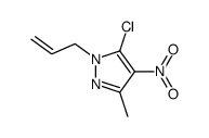 5-chloro-3-methyl-4-nitro-1-(2-propenyl)-1H-pyrazole结构式