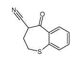 5-oxo-3,4-dihydro-2H-1-benzothiepine-4-carbonitrile结构式