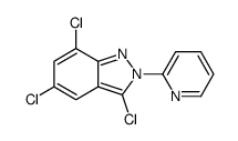 3,5,7-trichloro-2-pyridin-2-ylindazole结构式