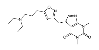 7-[{5-(3-diethylamino-propan-1-yl)-1,2,4-oxadiazol-3-yl}-methyl]-theophylline结构式