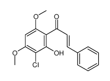 1-(3-chloro-2-hydroxy-4,6-dimethoxyphenyl)-3-phenylprop-2-en-1-one结构式