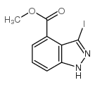 3-碘-1H-吲唑-4-羧酸甲酯结构式