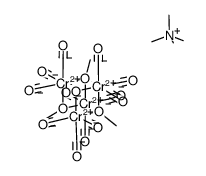 tetrakis(tetramethylammonium) (dodecacarbonyl-tetrakis(μ3-methoxo)-tetrachromate) Structure