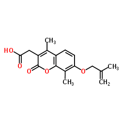 {4,8-Dimethyl-7-[(2-methylprop-2-en-1-yl)oxy]-2-oxo-2H-chromen-3-yl}acetic acid Structure