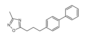 3-methyl-5-[3-(4-phenylphenyl)propyl]-1,2,4-oxadiazole结构式