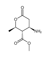 methyl (2R,3S,4R)-4-amino-2-methyl-6-oxotetrahydro-2H-pyran-3-carboxylate Structure