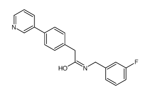 N-[(3-fluorophenyl)methyl]-2-(4-pyridin-3-ylphenyl)acetamide结构式