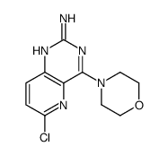 6-氯-4-吗啉-4-基-吡啶并[3,2-d]嘧啶-2-胺结构式