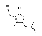(S)-4-acetoxy-3-methyl-2-(2-propynyl)-2-cyclopenten-1-one结构式