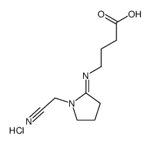 4-[[1-(cyanomethyl)-3,4-dihydro-2H-pyrrol-1-ium-5-yl]amino]butanoic acid,chloride结构式