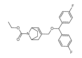 8-ethoxycarbonyl-3-di(4-fluorophenyl)methoxymethyl-8-azabicyclo[3.2.1]oct-2-ene结构式