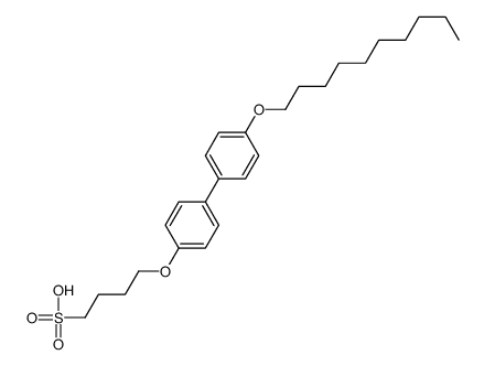 4-[4-(4-decoxyphenyl)phenoxy]butane-1-sulfonic acid结构式