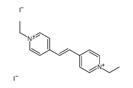 1-ethyl-4-[2-(1-ethylpyridin-1-ium-4-yl)ethenyl]pyridin-1-ium,diiodide Structure