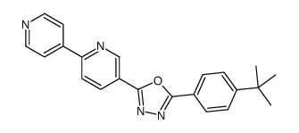 2-(4-tert-butylphenyl)-5-(6-pyridin-4-ylpyridin-3-yl)-1,3,4-oxadiazole结构式