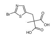 2-[(2-bromo-1,3-thiazol-5-yl)methyl]-2-methylpropanedioic acid Structure