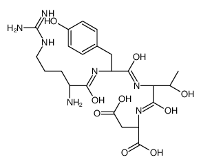 (2S)-2-[[(2S,3R)-2-[[(2S)-2-[[(2S)-2-amino-5-(diaminomethylideneamino)pentanoyl]amino]-3-(4-hydroxyphenyl)propanoyl]amino]-3-hydroxybutanoyl]amino]butanedioic acid结构式