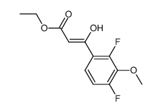 (Z)-ethyl 3-hydroxy-3-(2,4-difluoro-3-methoxyphenyl)acrylate结构式