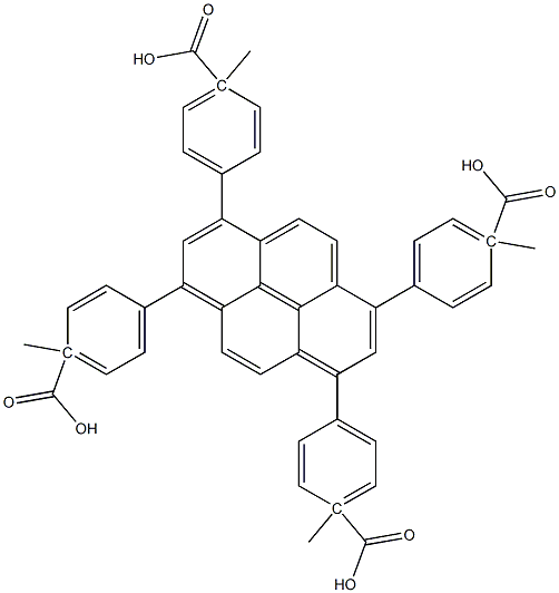 4,4',4'',4'''-(1,3,6,8-pyrenetetrayl)tetrakis-, 1,1',1'',1'''-tetramethyl ester structure