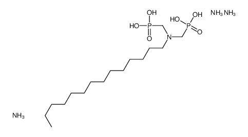 triammonium hydrogen [(tetradecylimino)bis(methylene)]diphosphonate结构式