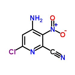 4-Amino-6-chloro-3-nitro-2-pyridinecarbonitrile结构式