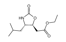 (4S,5S)-ethyl (4-isobutyl-2-oxo-oxazolidin-5-yl)acetate Structure