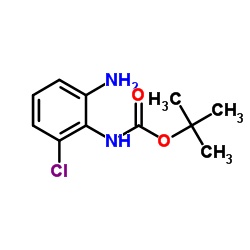tert-Butyl (2-amino-6-chlorophenyl)carbamate结构式