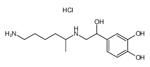 4-[2-(5-Amino-1-methyl-pentylamino)-1-hydroxy-ethyl]-benzene-1,2-diol; hydrochloride Structure